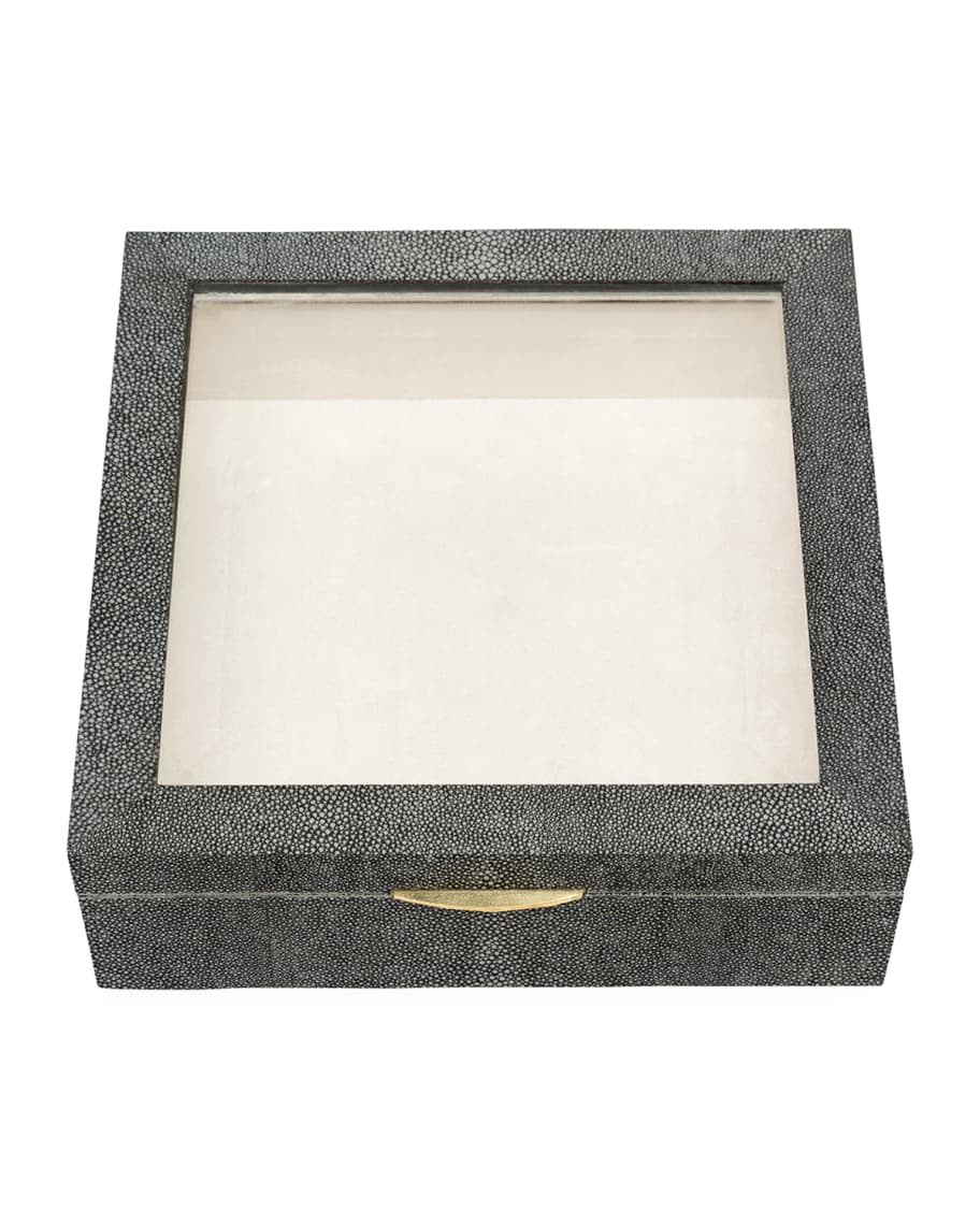 Image 1 of 2: Henlow Square Faux-Shagreen Display Box