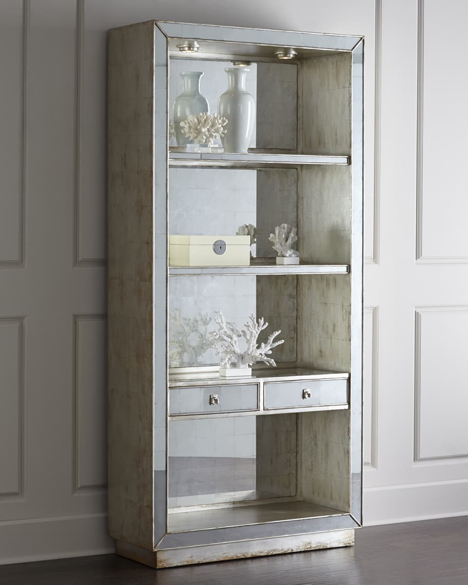 Image 1 of 2: Regent Mirrored Bookcase