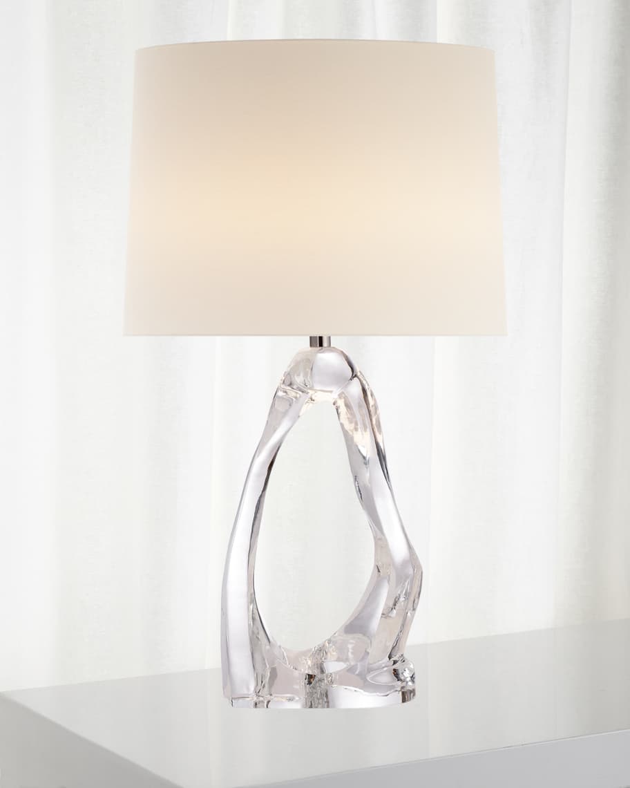Table lamps with clear glass shades top