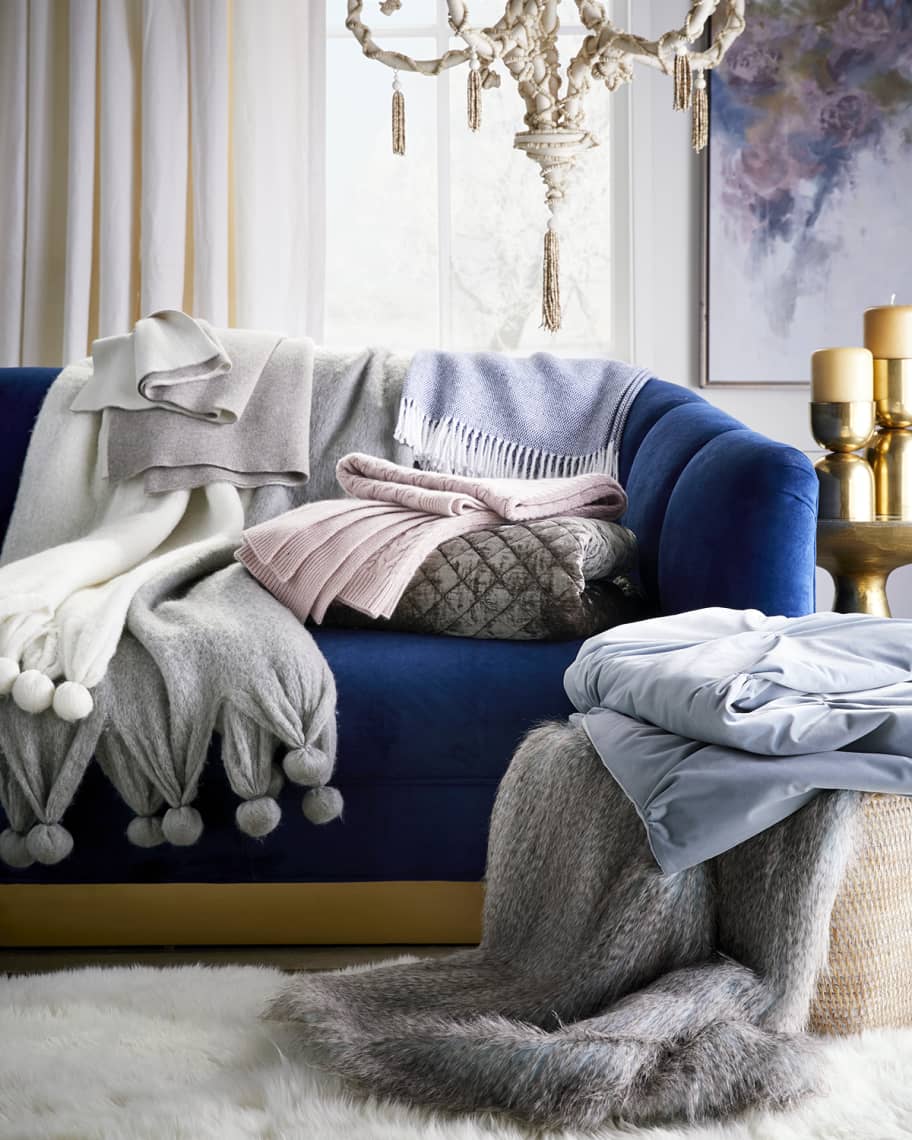 Image 2 of 3: Double-Face Cashmere Throw