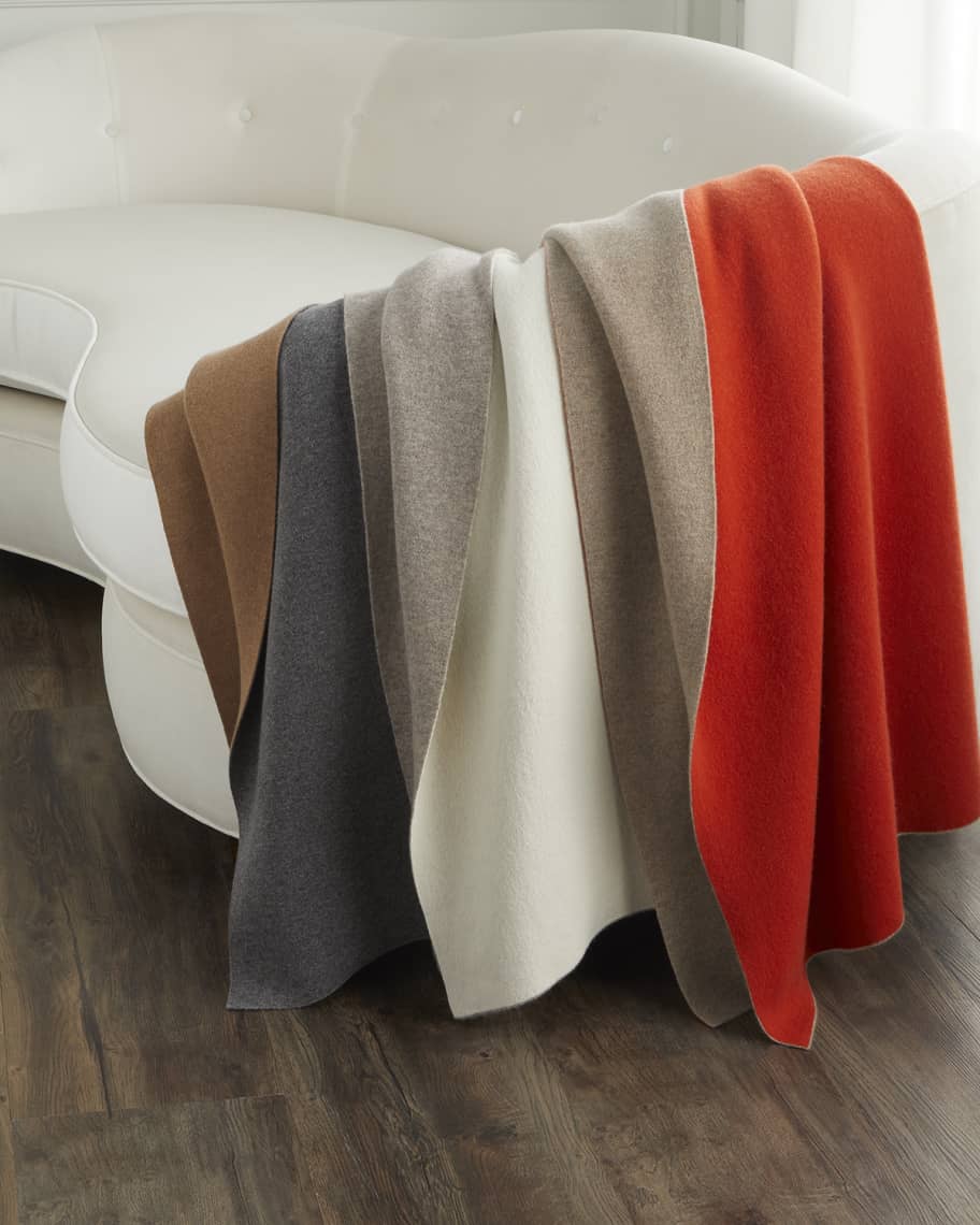 Image 1 of 3: Double-Face Cashmere Throw