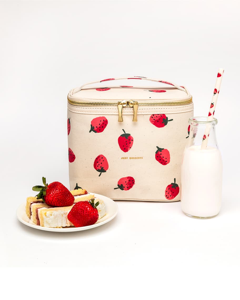 Image 2 of 2: strawberries lunch tote