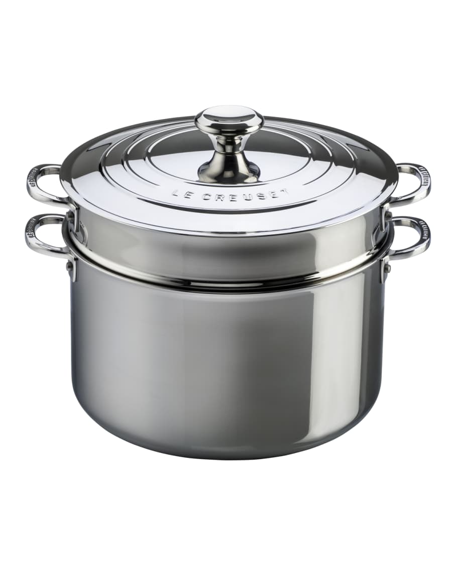 Image 1 of 1: 9-Qt. Stockpot with Lid & Deep Colander Insert