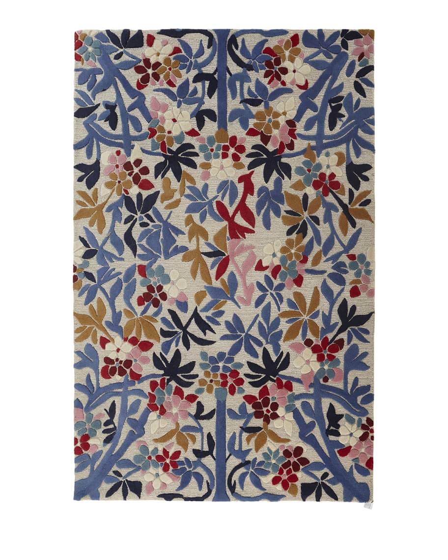 Image 3 of 3: Majorelle Garden Rug, 5' x 8'