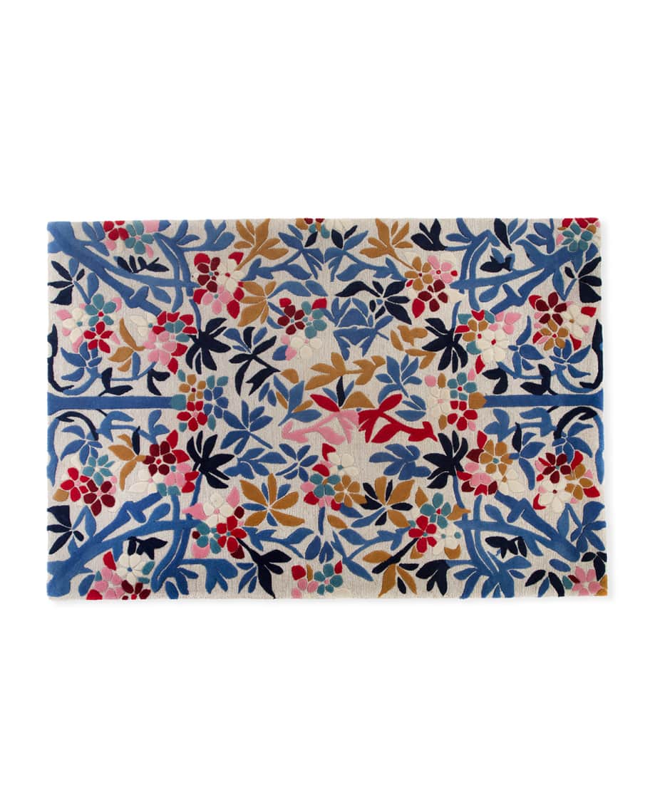 Image 1 of 3: Majorelle Garden Rug, 5' x 8'
