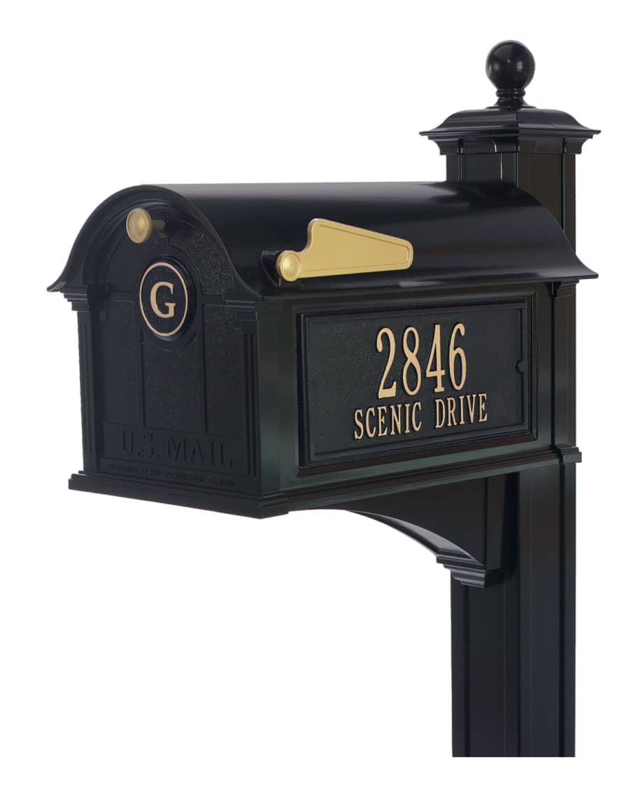 Balmoral Mailbox Side Plaques, Monogram & Post Package Horchow