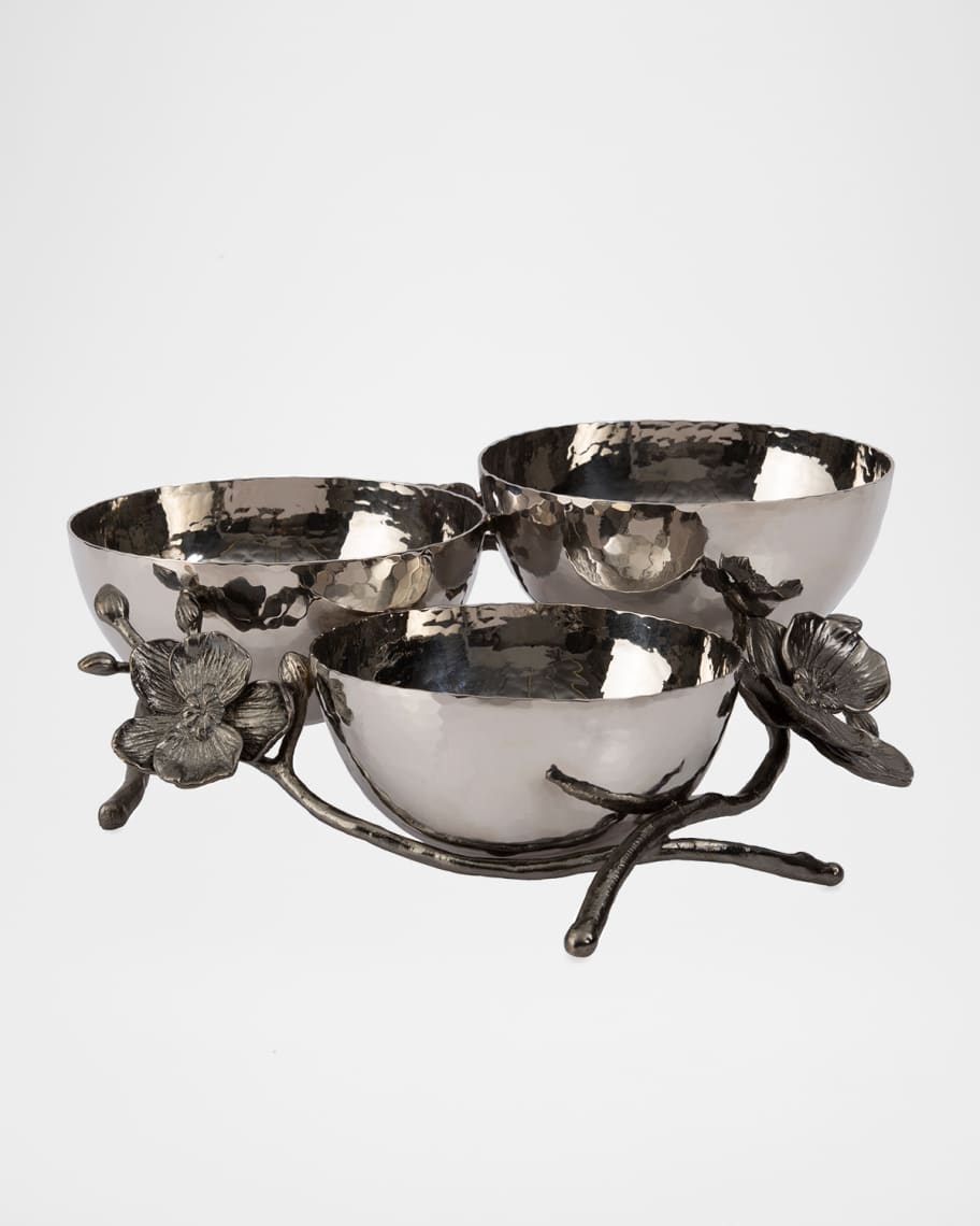 Michael Aram Black Orchid Triple Nut Dish