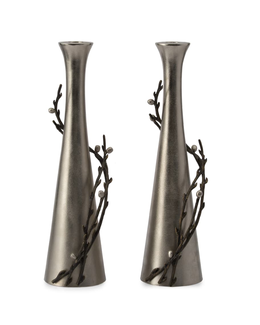 Image 1 of 1: Willow Candle Holders, Set of 2