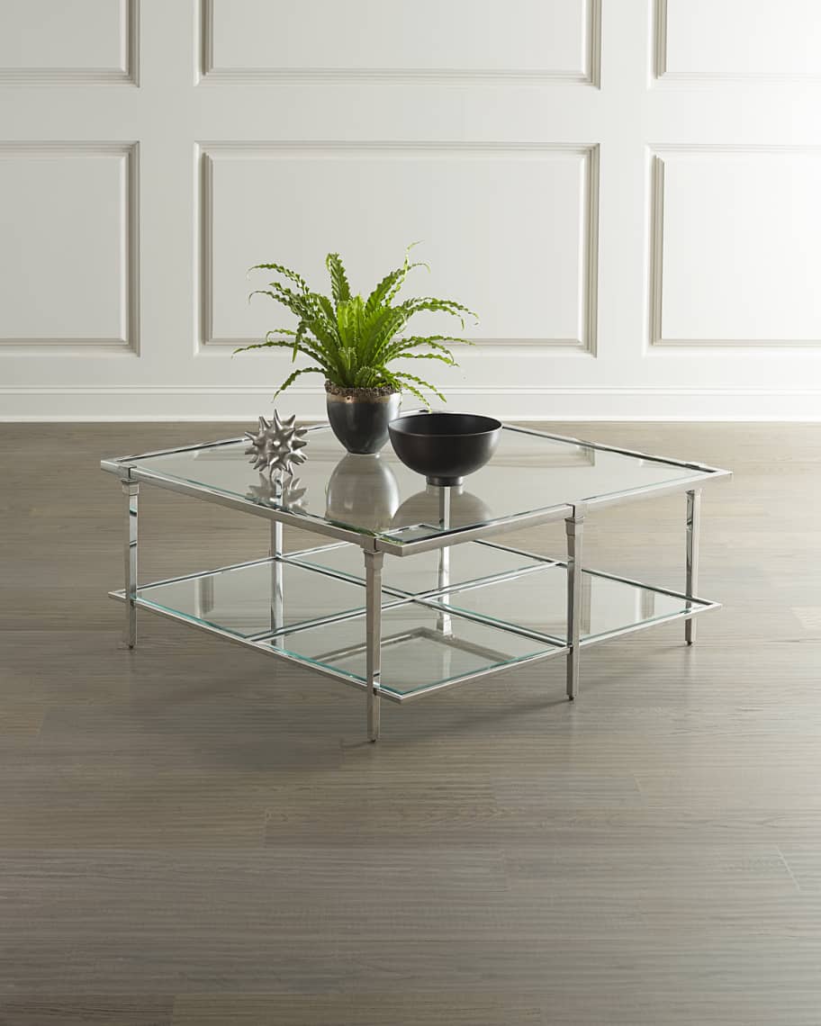 Bernhardt glass coffee shop table