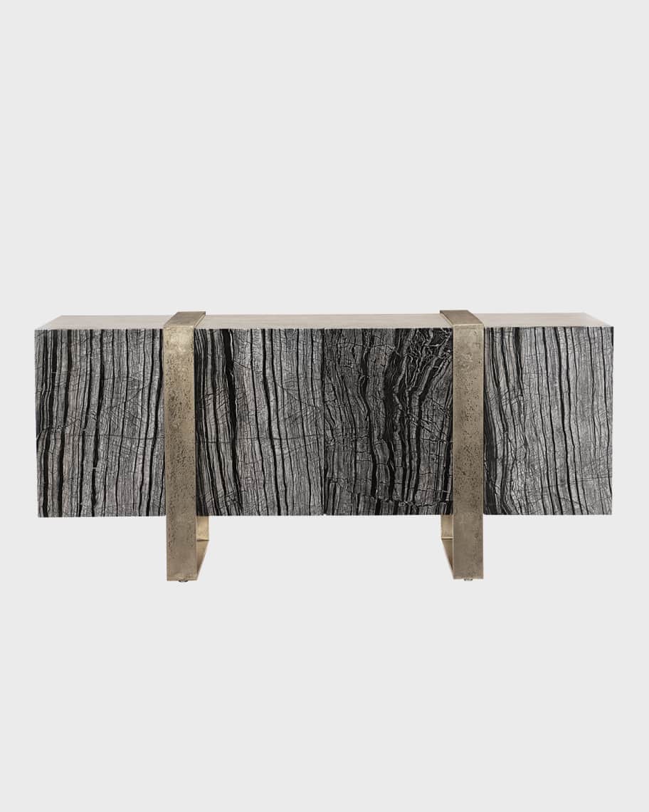 Bernhardt Linea Black Forest Marble Console Horchow