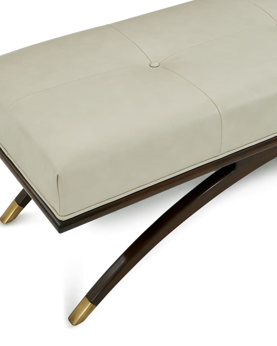 Image 3 of 3: Euclidean Leather Bench
