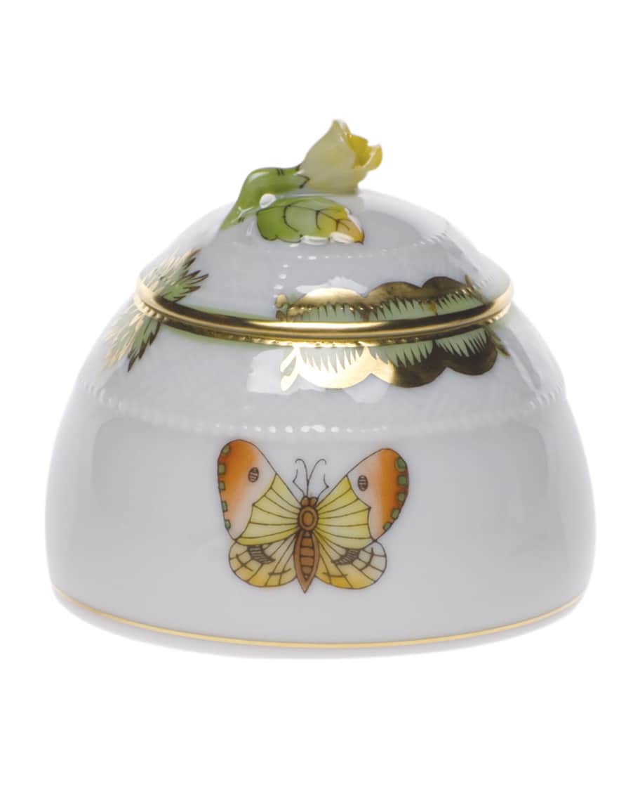 Image 1 of 1: Queen Victoria Honey Pot with Rose Finial