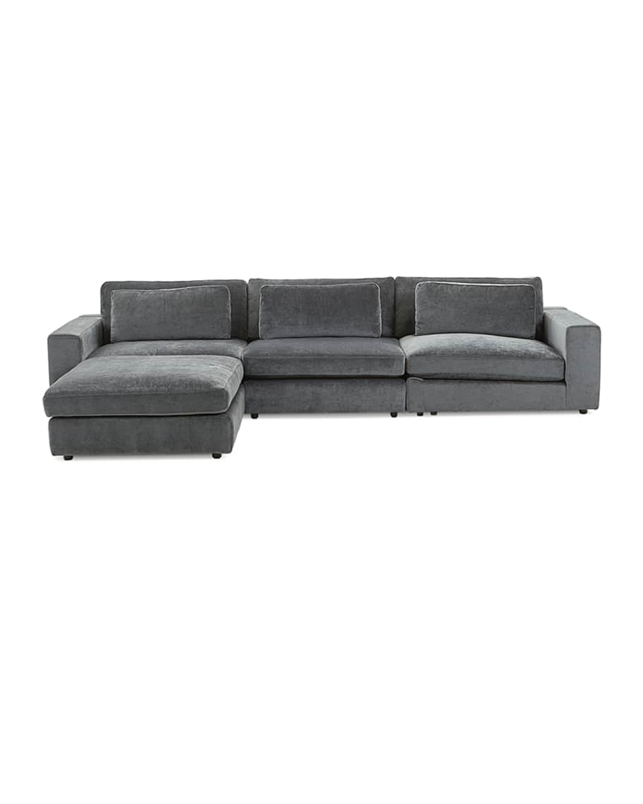 Image 2 of 2: Bloor 3 Piece Sectional W/ Ottoman