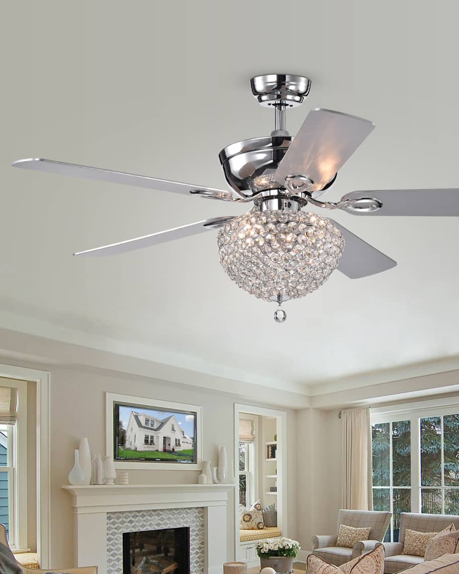 Crystal Embedded Ceiling Fan | Horchow