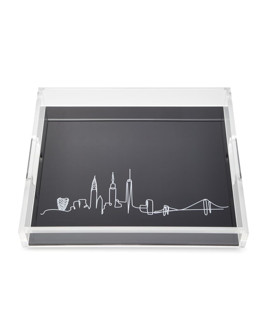 Image 1 of 1: Line Drawing Skyline Large Tray