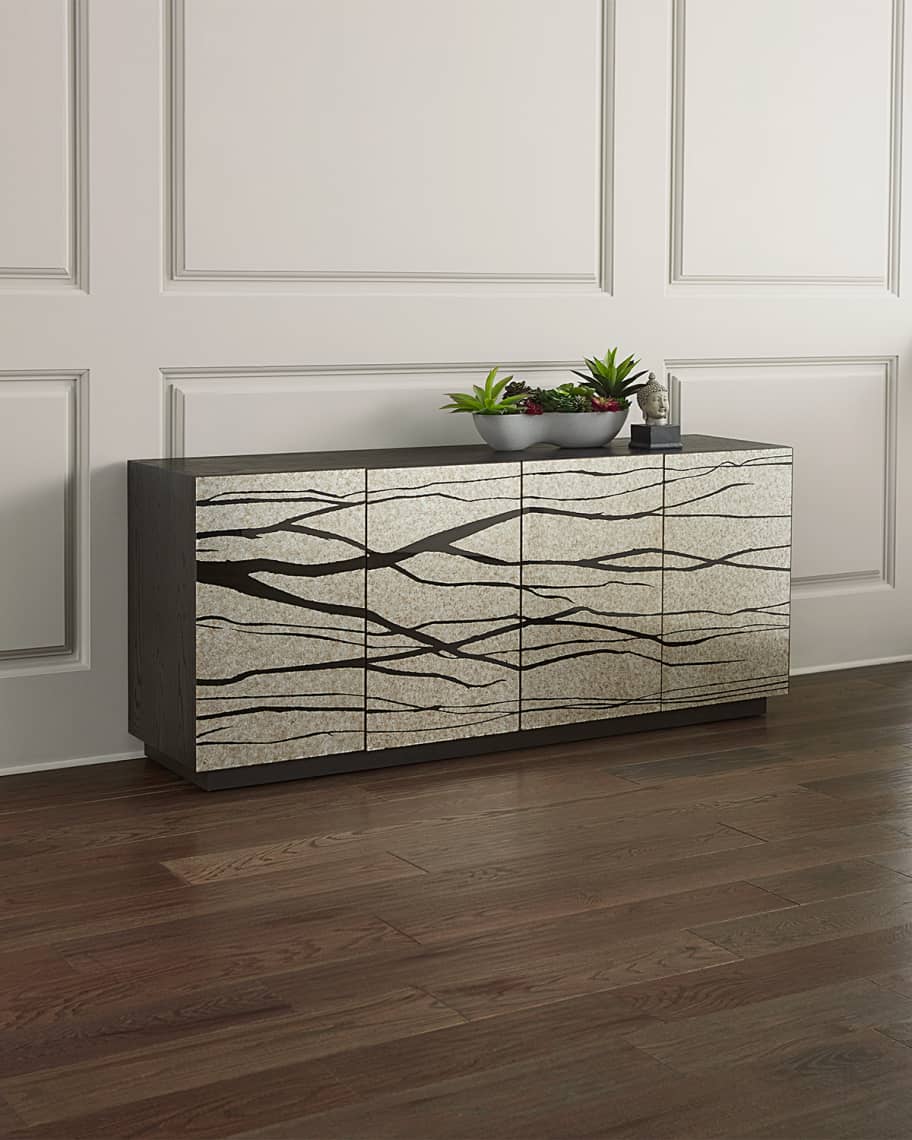 Image 1 of 5: Sylvan Hand-Painted Faux Bois Console