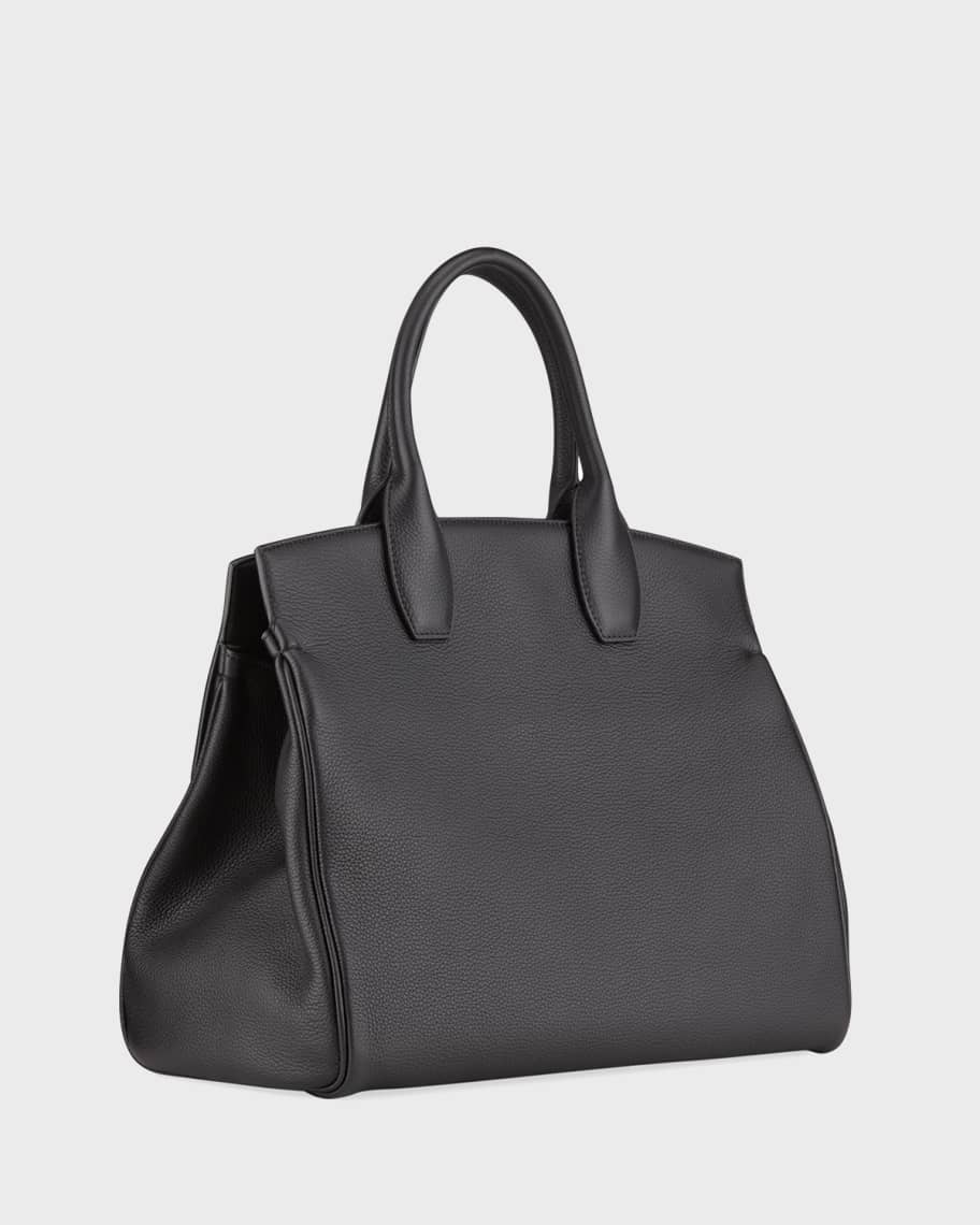Image 3 of 4: Studio Medium Grainy Leather Satchel Bag