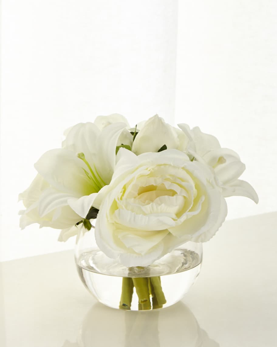 Image 1 of 1: Garden Roses and Lilies Arrangement