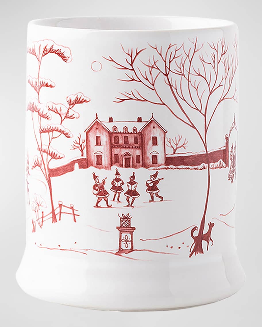 Image 3 of 5: Country Estate Winter Frolic Ruby Mr. and Mrs. Claus Mug
