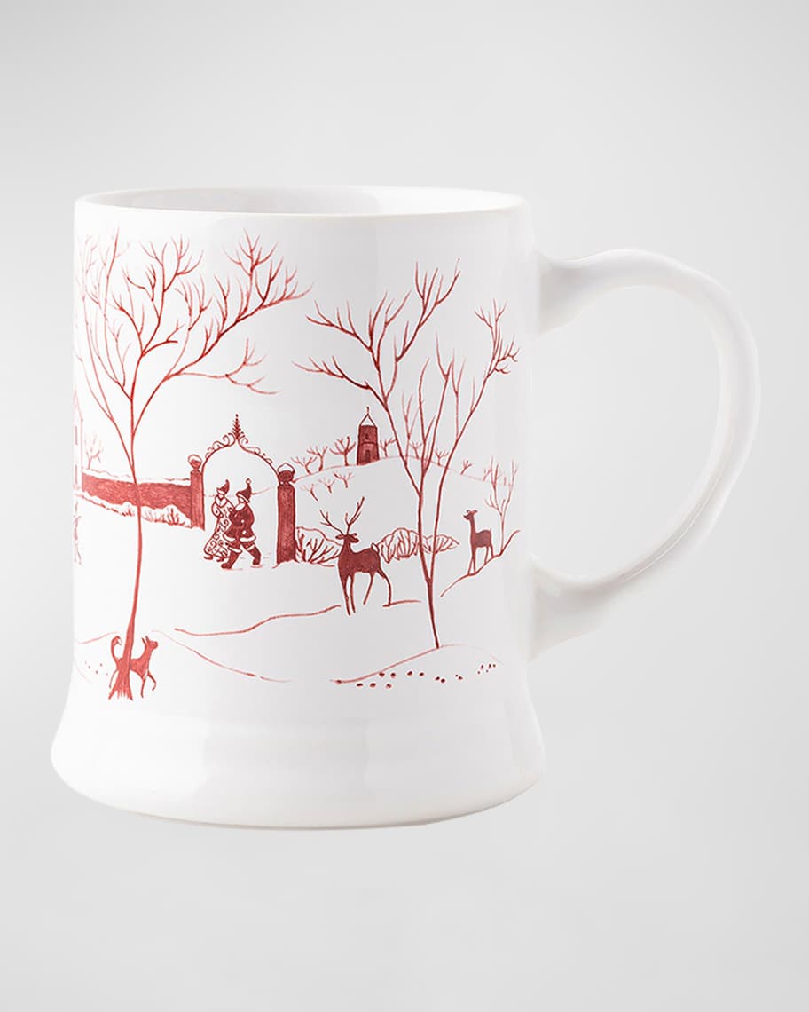 Image 1 of 5: Country Estate Winter Frolic Ruby Mr. and Mrs. Claus Mug