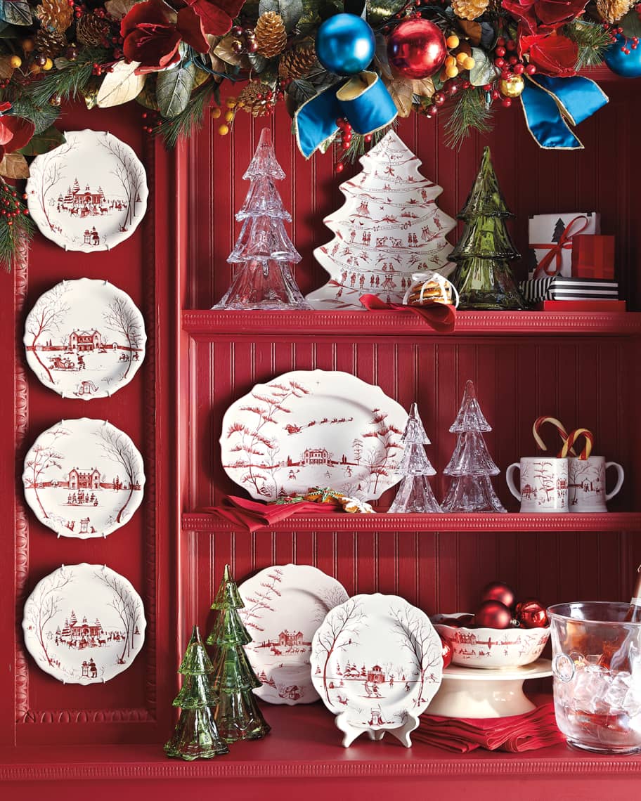 Image 2 of 2: Country Estate Winter Frolic  Ruby The Claus Christmas Day  Dessert Salad Plate