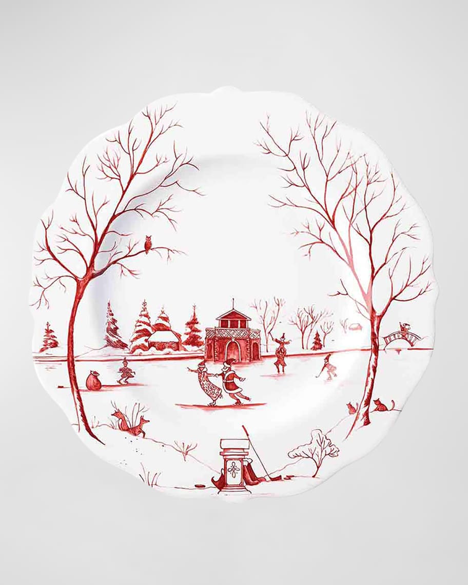 Image 1 of 5: Country Estate Winter Frolic Ruby The Claus Christmas Day Dessert Salad Plate