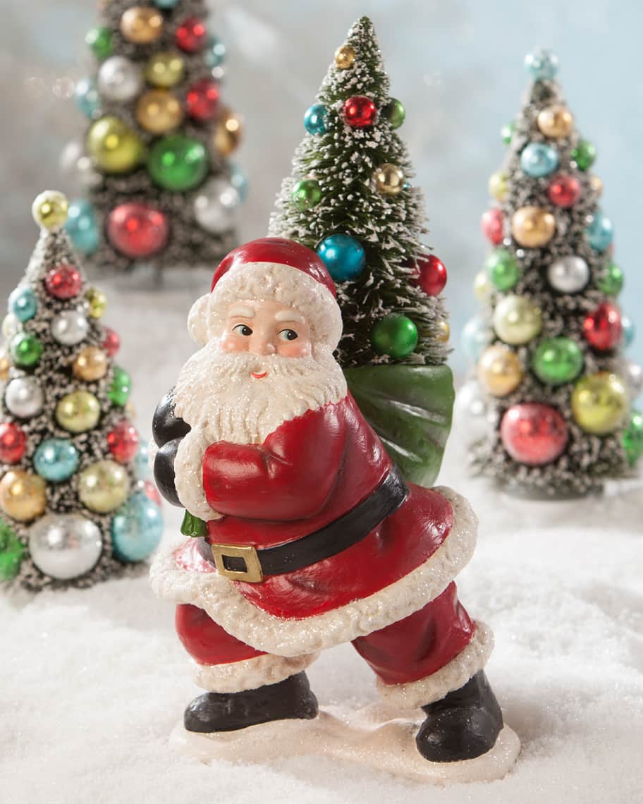 Image 1 of 1: Merry and Bright Santa with Tree