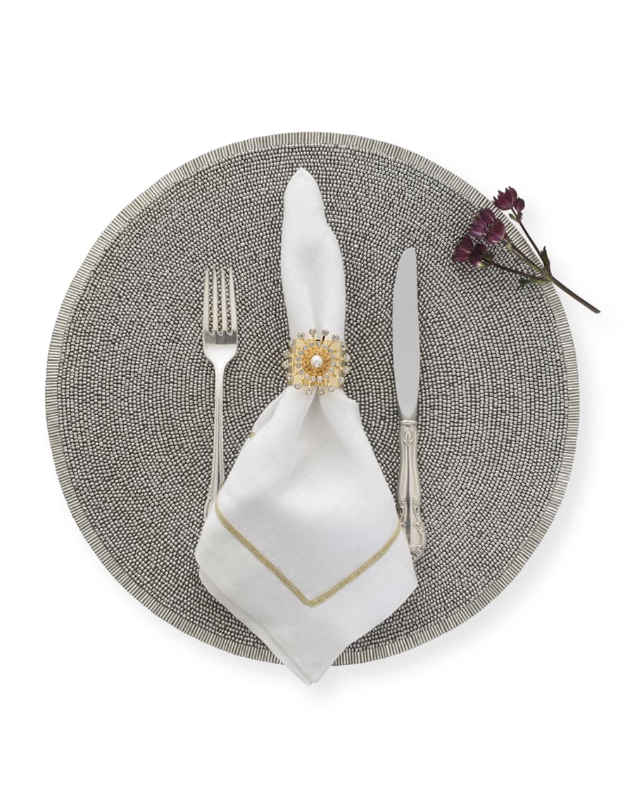 Image 3 of 3: Pearl Star Napkin Rings, Set of 2