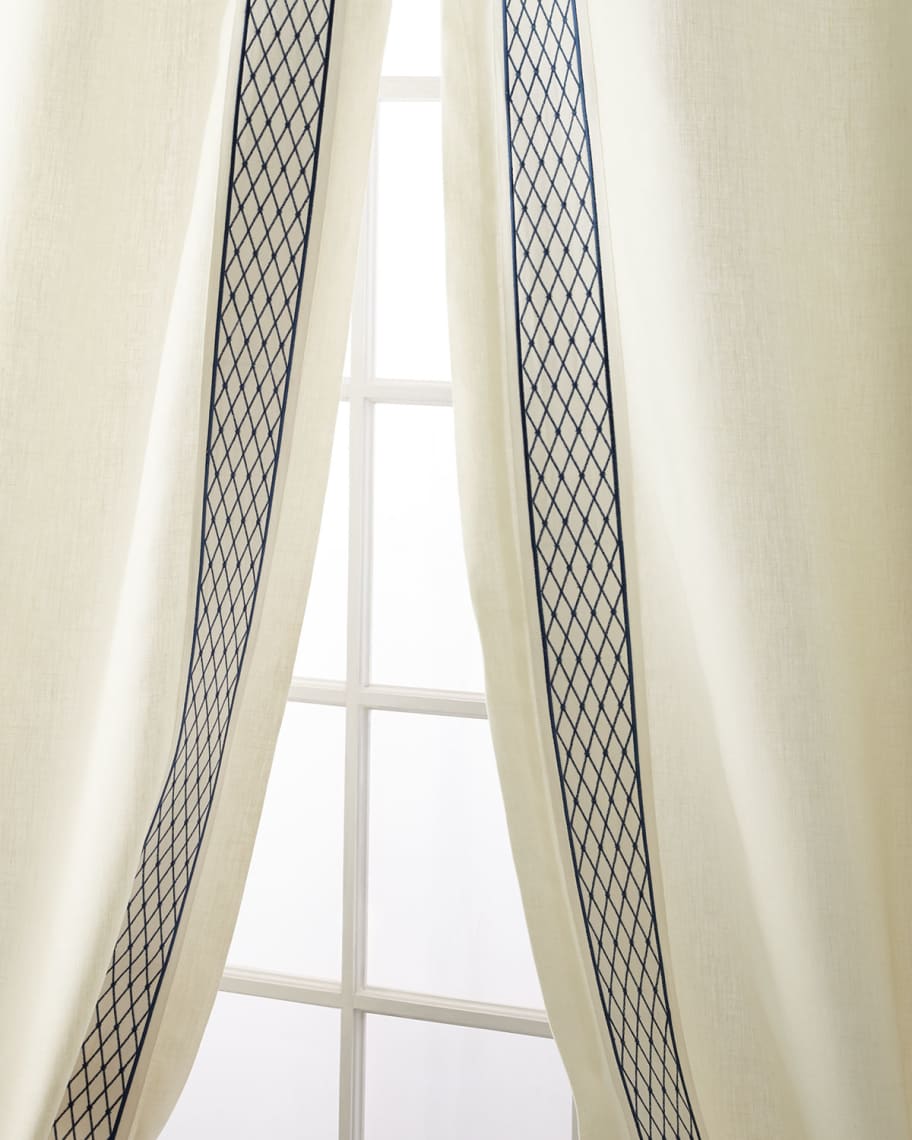 Habitat Paloma transparent panneau de rideau à œillets 52 x 108 en bleu, paire (EA1
