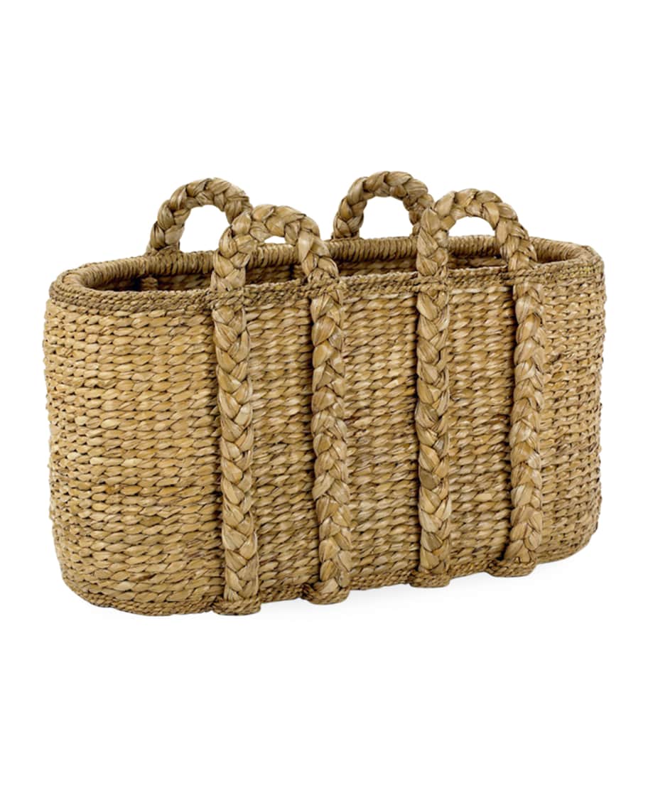 Mainly Baskets Large Oval Sweater Weave Log Basket
