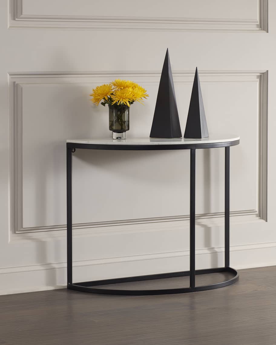 Image 2 of 2: Penn Demilune Console Table