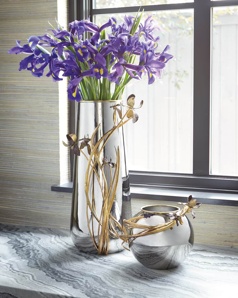 Image 2 of 5: Black Iris Rose Bowl Vase