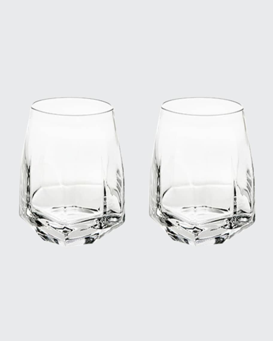 Image 1 of 1: Gemstone Double Old-Fashioned Glasses, Set of 2