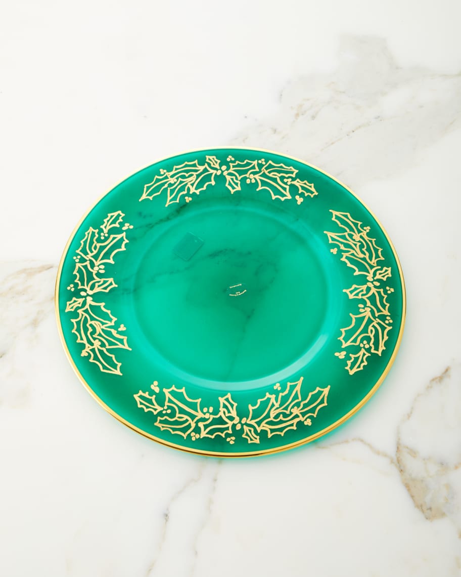 Image 1 of 1: Hand Painted Holiday Charger Plates, Set of 4