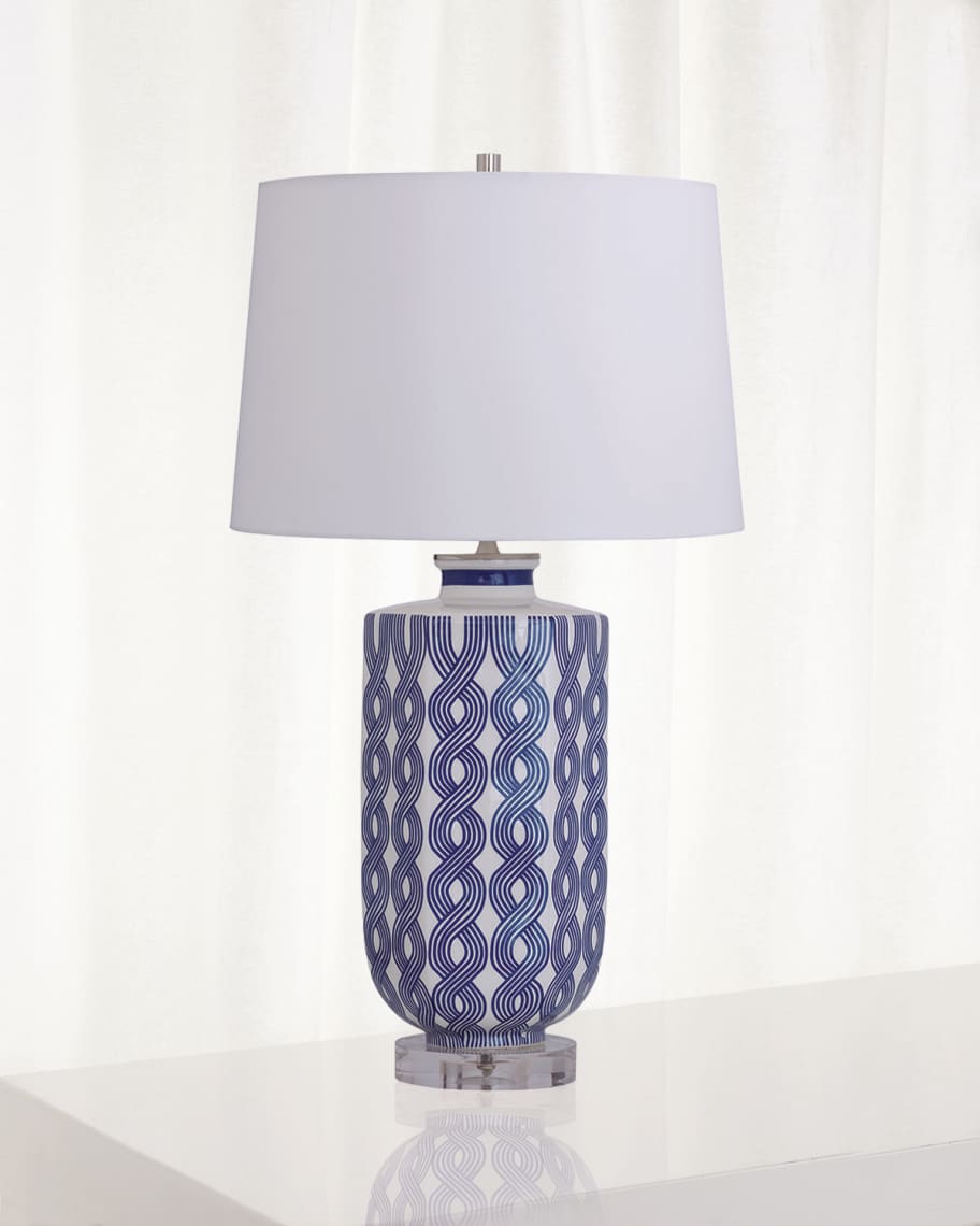 Image 2 of 2: Evelyn Blue Lamp
