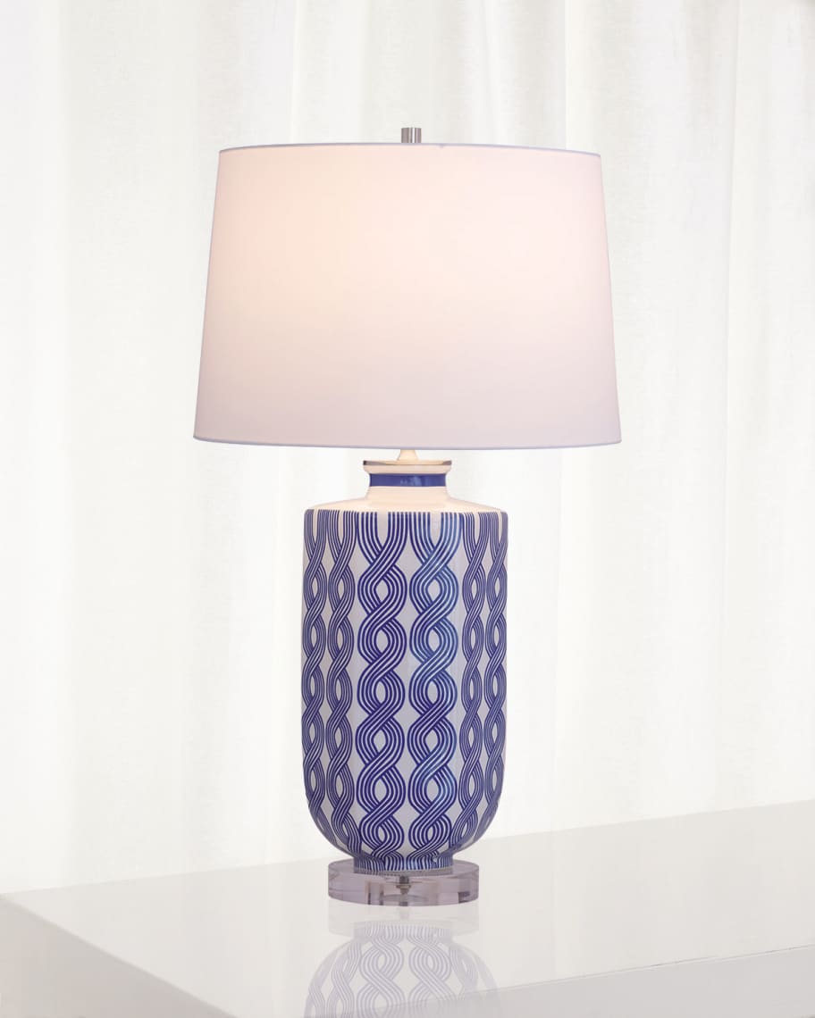 Image 1 of 2: Evelyn Blue Lamp