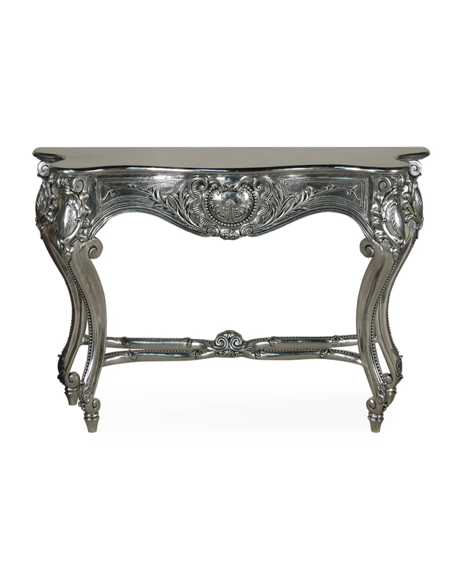 Image 1 of 1: Louis XV Console Table, Silver