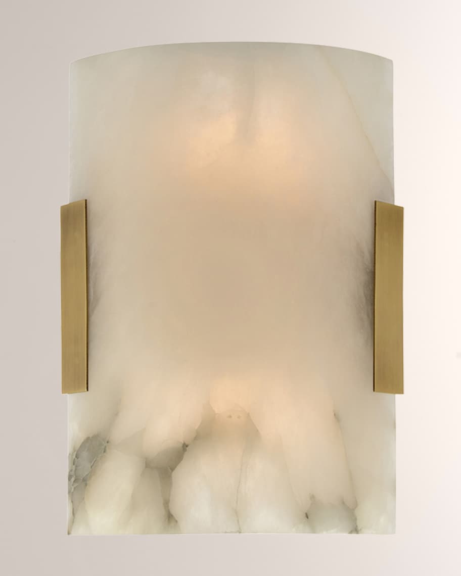 Image 1 of 1: Curved Alabaster Wall Sconce