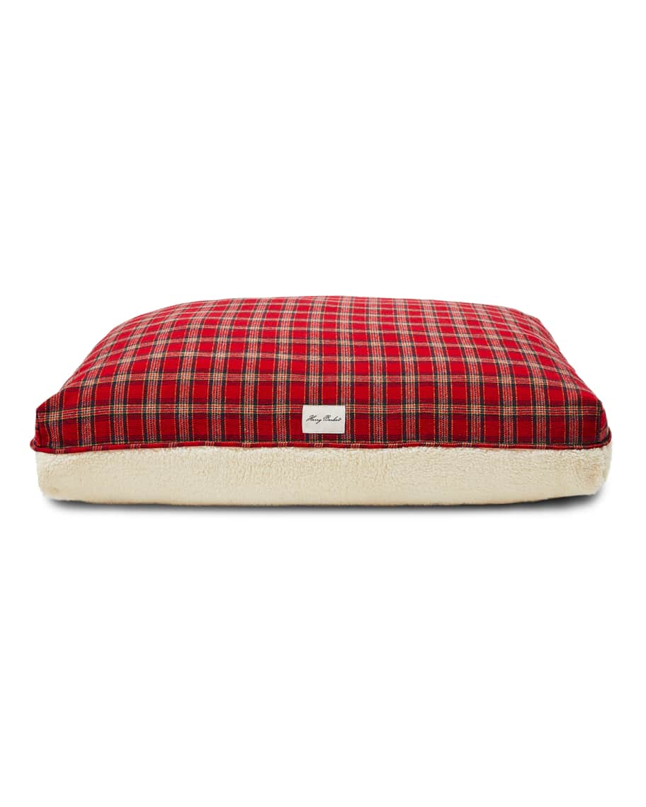 Image 1 of 1: Plaid Sherpa Large Dog Bed
