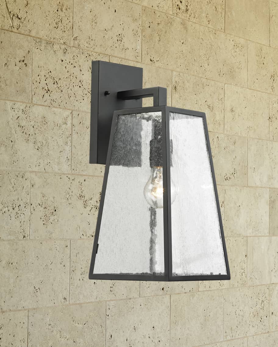 Image 1 of 1: Meditterano Collection 1-Light Outdoor Sconce in Textured Matte Black