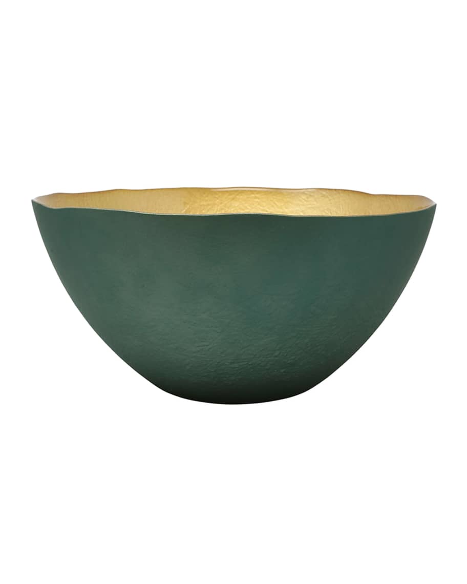 Image 1 of 1: Two-Tone Glass Large Deep Bowl