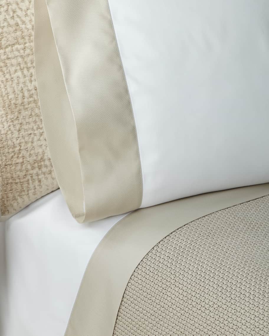 Ralph Lauren Home RLC Pique Border Satin King Flat Sheet Horchow