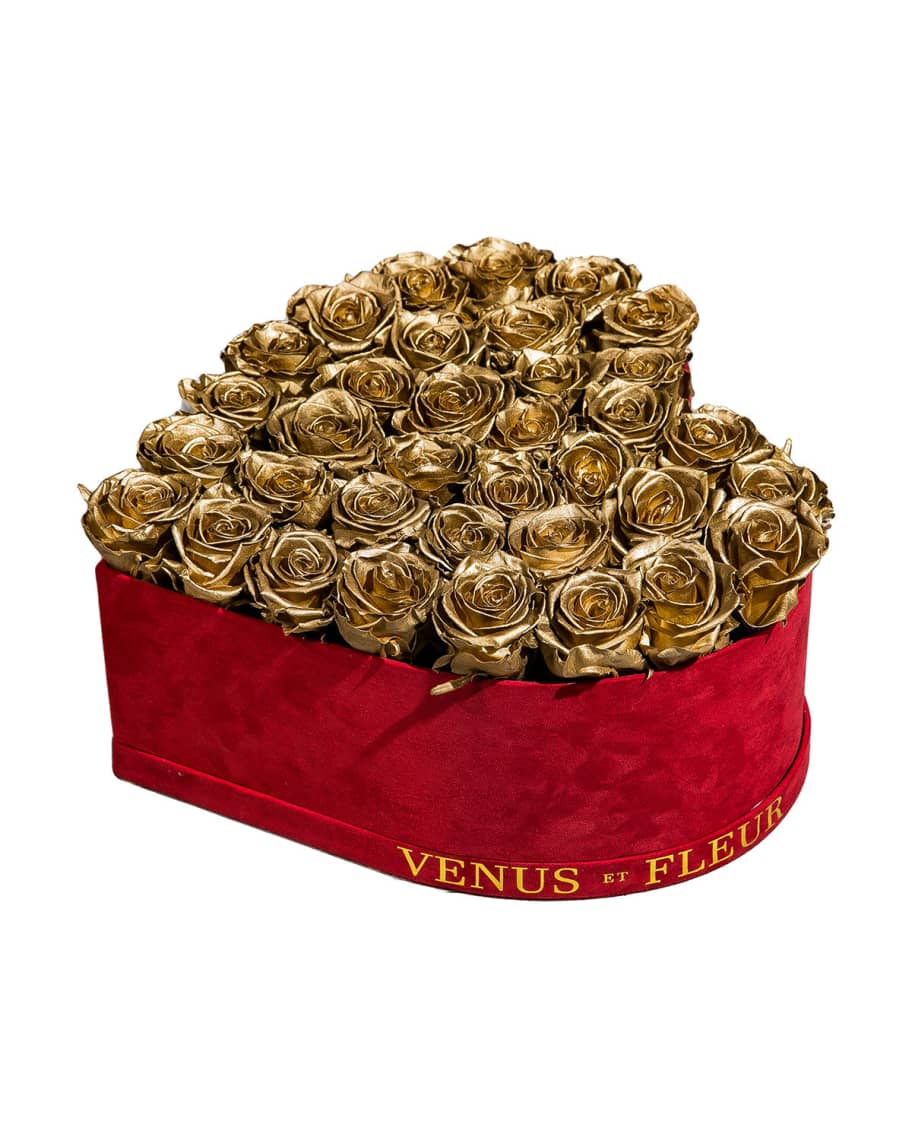 Venus ET Fleur Suede Heart Roses Horchow