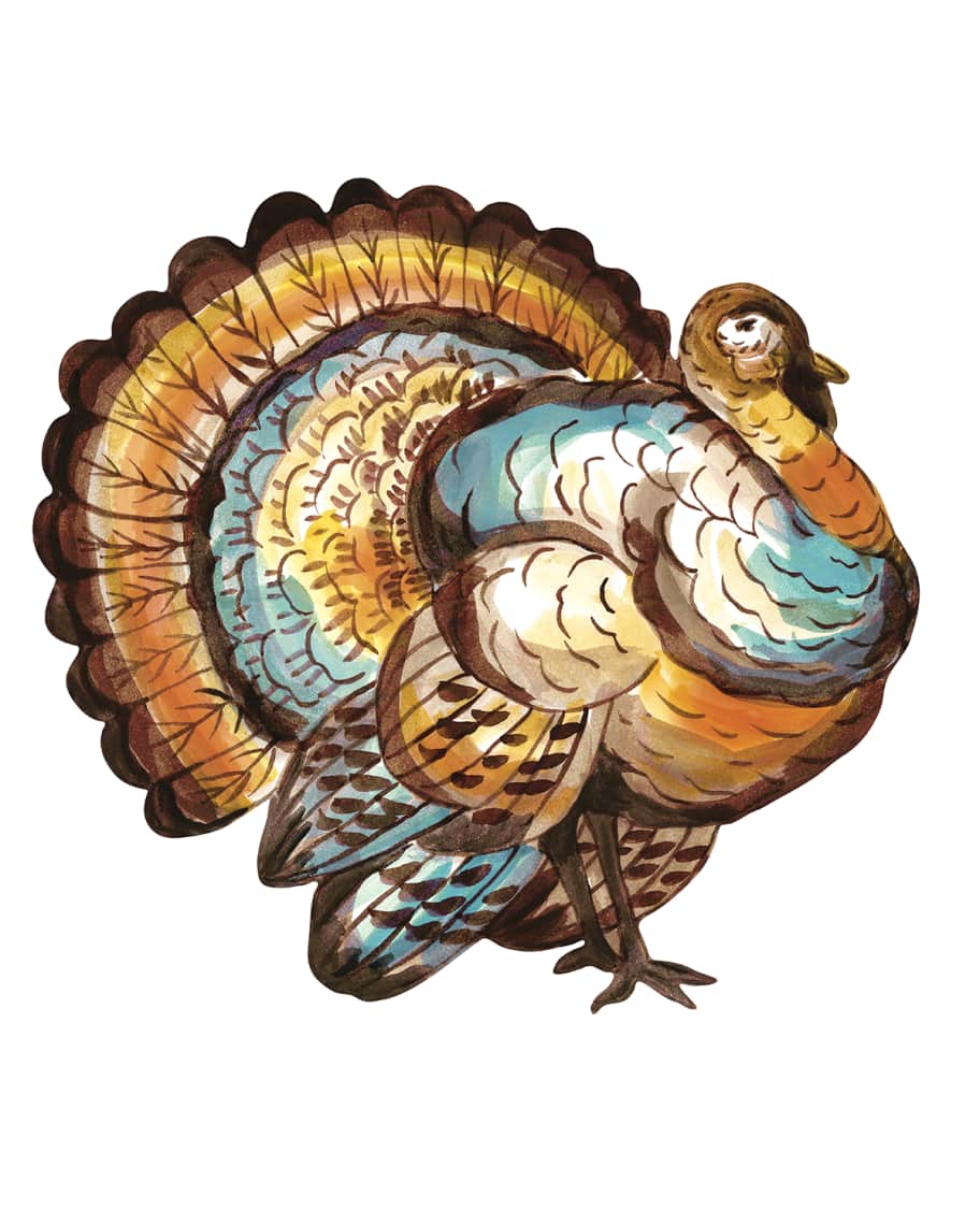 Hester & Cook Set of 12 Thanksgiving Turkey Paper Placemat Horchow