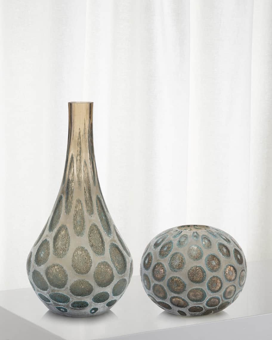 Image 2 of 2: Look of Agate Hand-Blown Glass Vase I