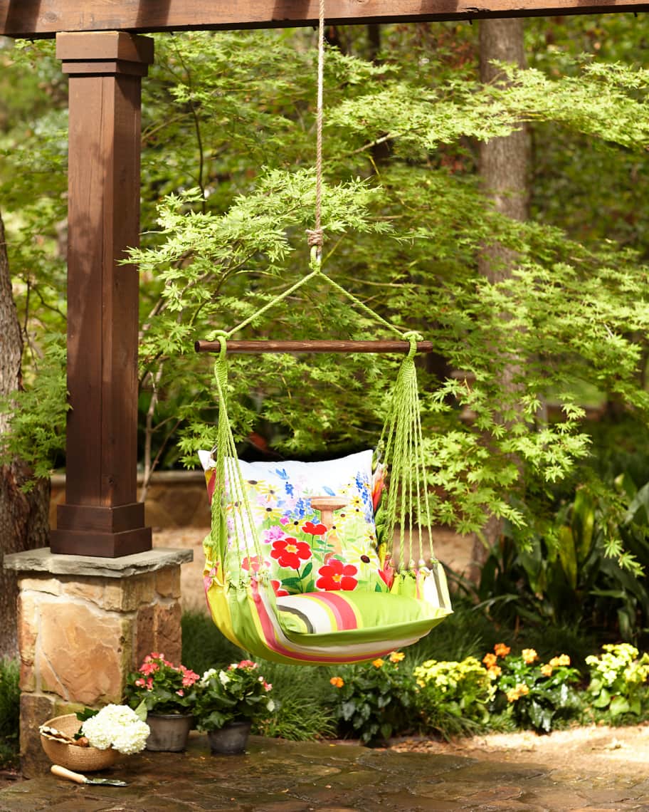 Striped hanging garden chair online