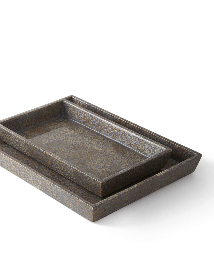 Image 1 of 1: Callas Silver Nested Trays, Set of 2