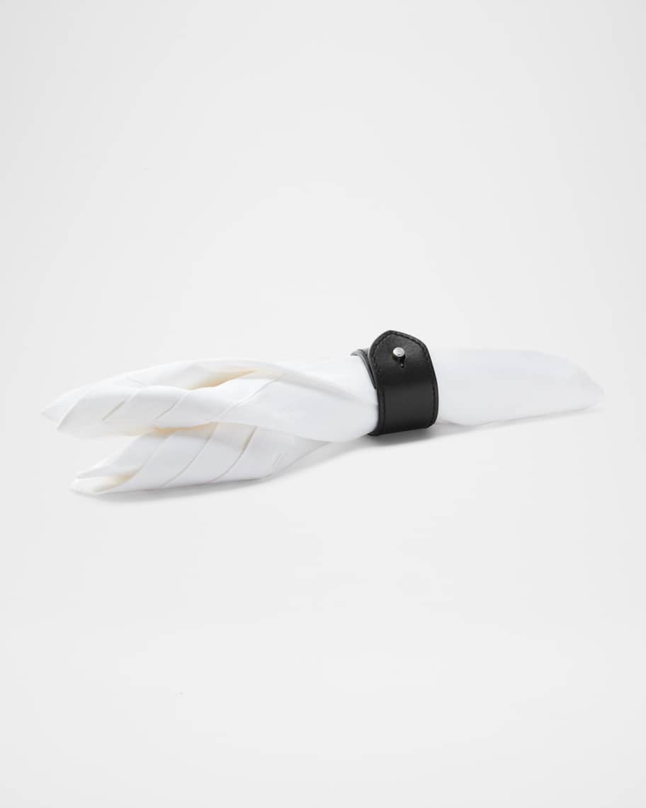 Image 2 of 2: Wyatt Leather Napkin Rings, Set of 4
