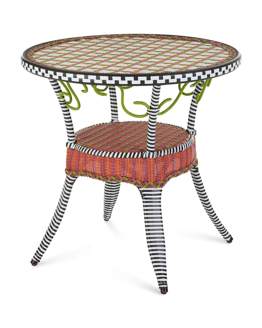 Image 2 of 3: Breezy Poppy Outdoor Cafe Table