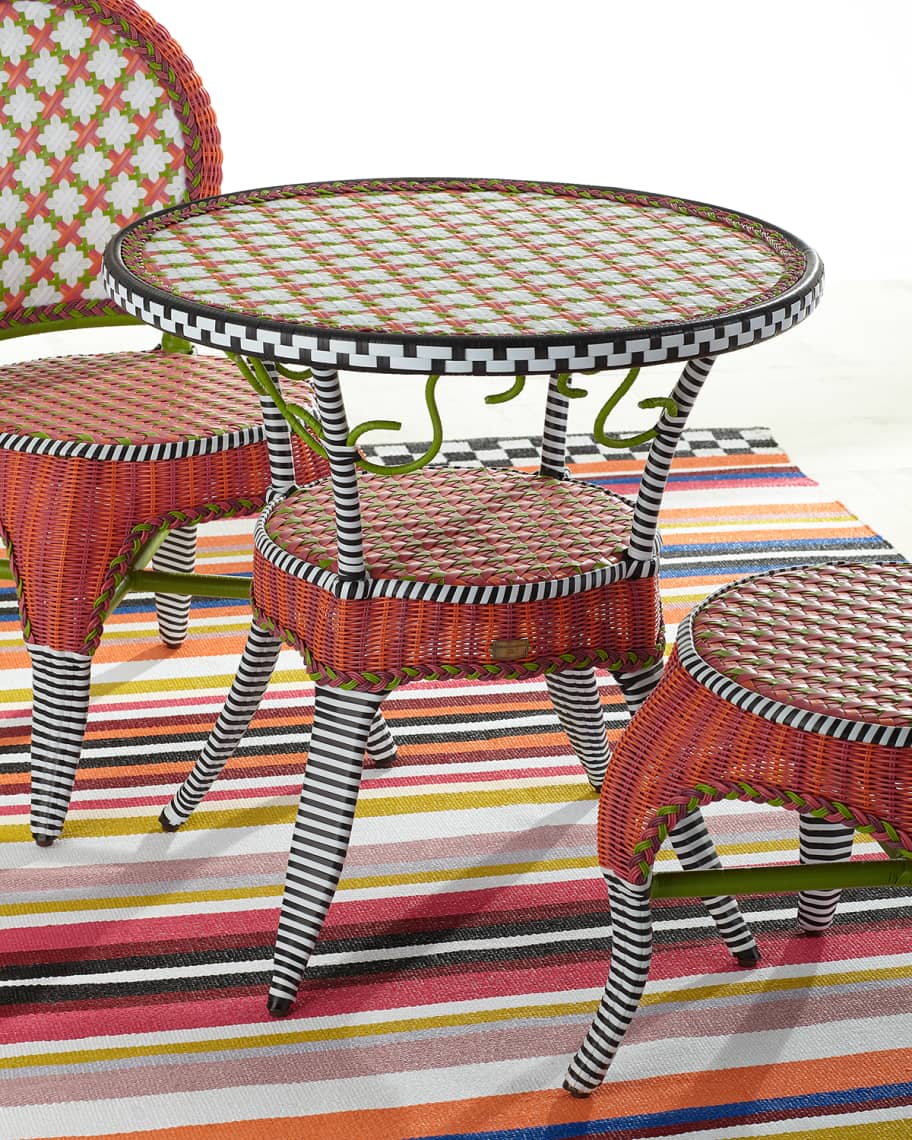 Image 1 of 3: Breezy Poppy Outdoor Cafe Table